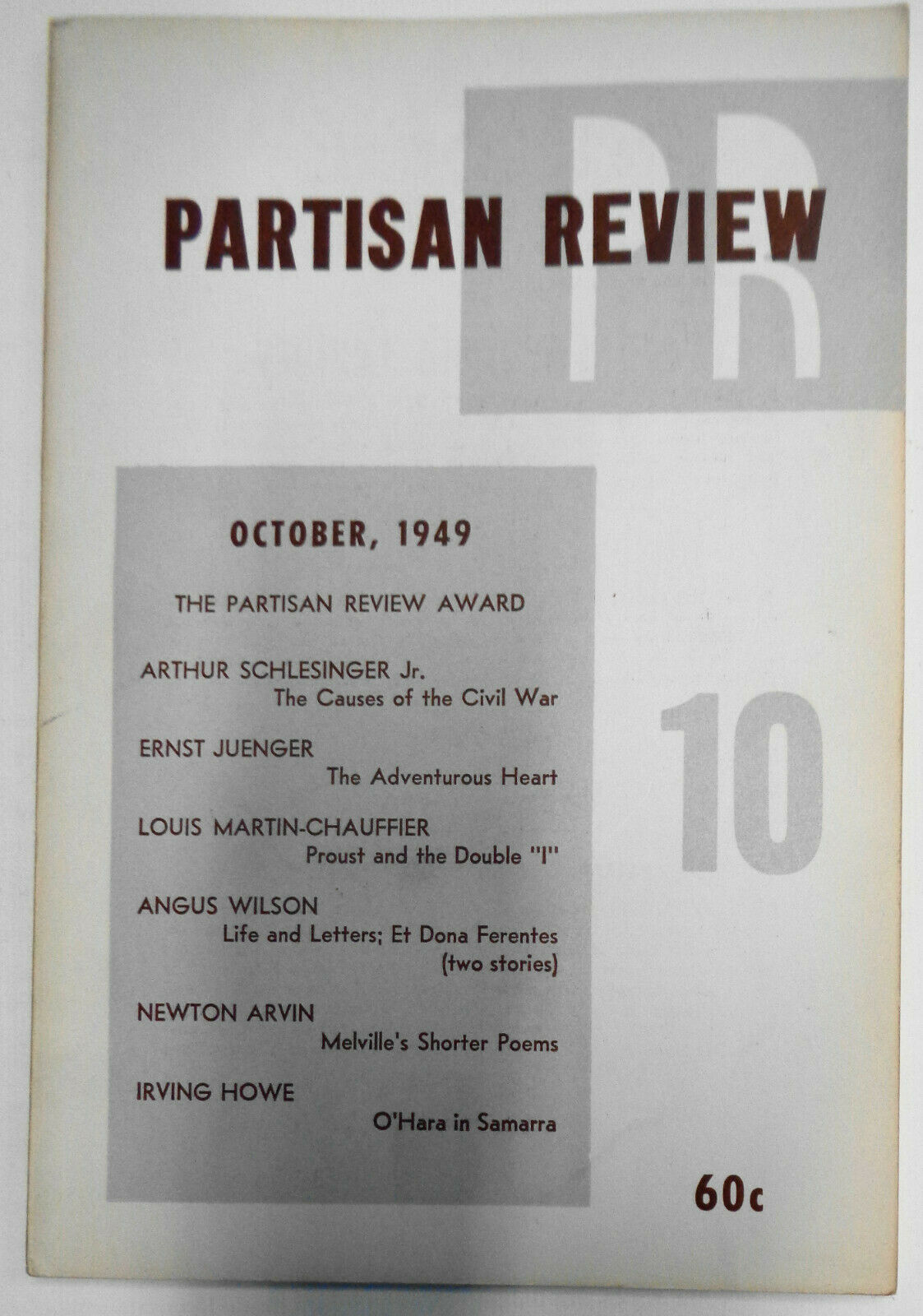 Partisan Review, October 1949 - Angus Wilson, Arthur Schlesinger, Jr., et al.