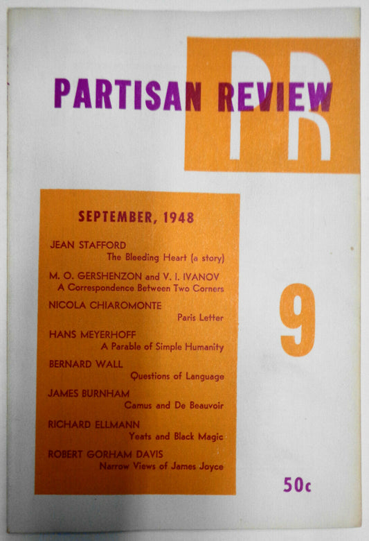 Partisan Review September 1948 - Jean Stafford, Richard Ellmann, James Burnham..