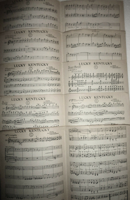 Lucky Kentucky by Billy Rose, Mort Dixon, Ray Henderson. 1924 for orchestra