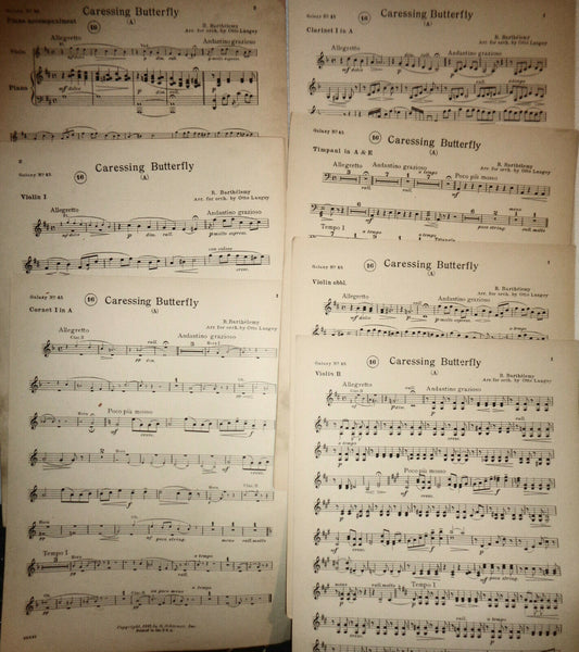 Caressing butterfly & Love's wilfulness by Richard Barthelemy - 1911 Orchestral