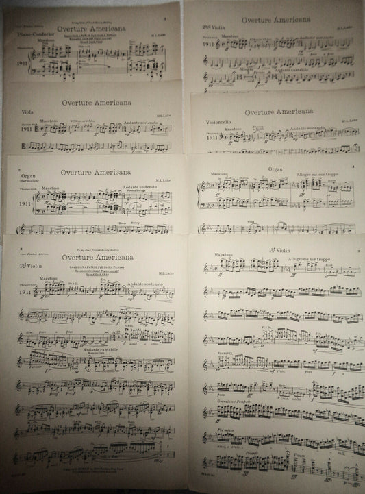 Overture Americana, by Mayhew Lake. 1919 For Orchestra.