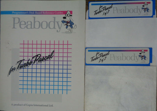 Peabody for Turbo Pascal - 1988 - Manual & two 5 1/4" disks - unused
