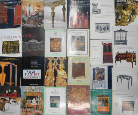 26 Furniture auction catalogs from Christie's & Sotheby's lot - 1970s to 2000s