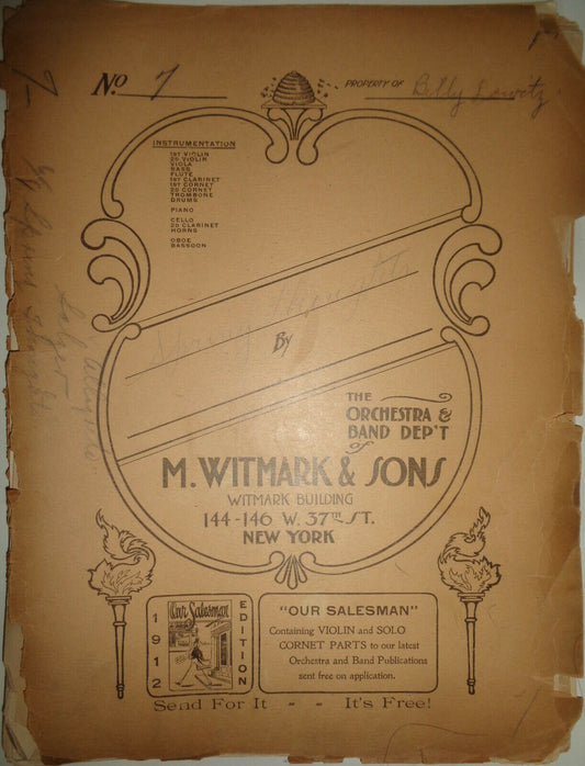 Spring thoughts : novelette, by Gustave Salzer. 1912. For orchestra