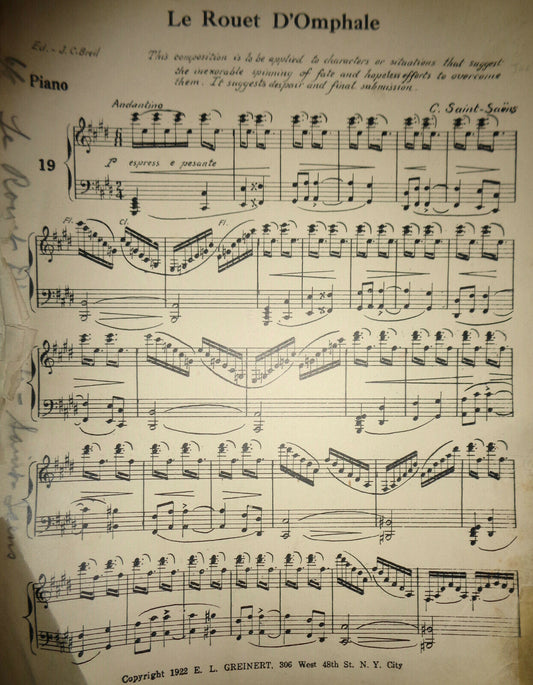 Le rouet d'Omphale, by Camille Saint-Saëns - 1922 for orchestra