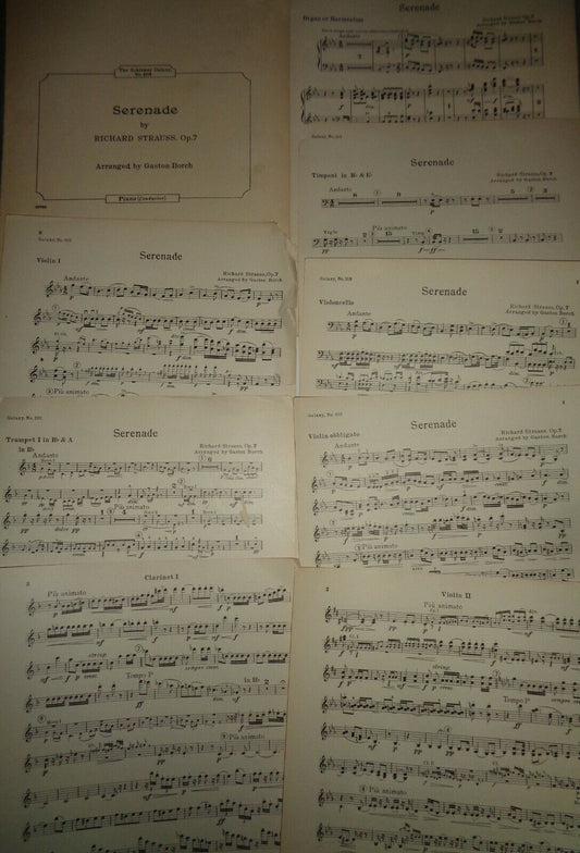 Serenade, by Richard Strauss. 1917. Arranged by Gaston Borch for orchestra