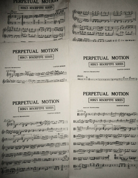 Perpetual motion, by Gaston Borch. 1918, for orchestra.