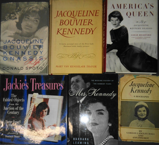 6 Jacqueline Kennedy books - Hardcovers, 1st editions