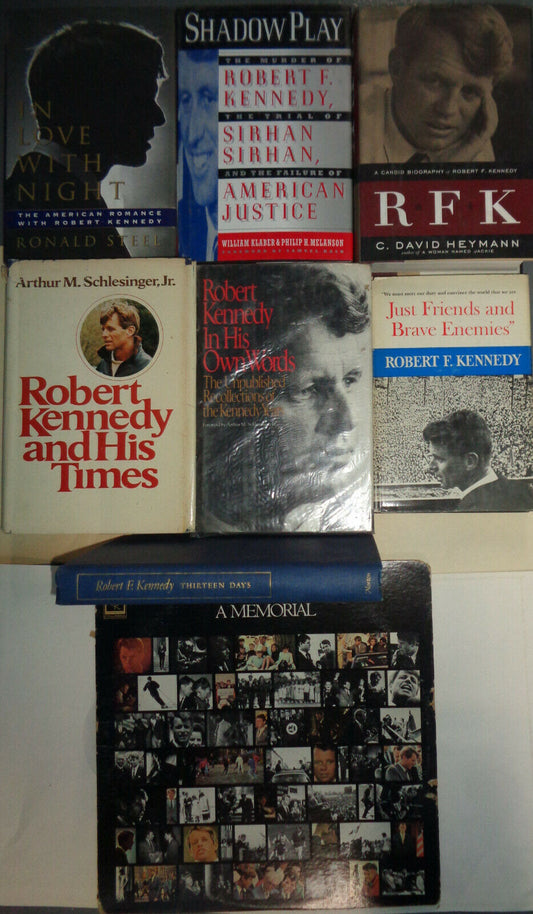 Robert F. Kennedy - 7 hardcover books, and LP record