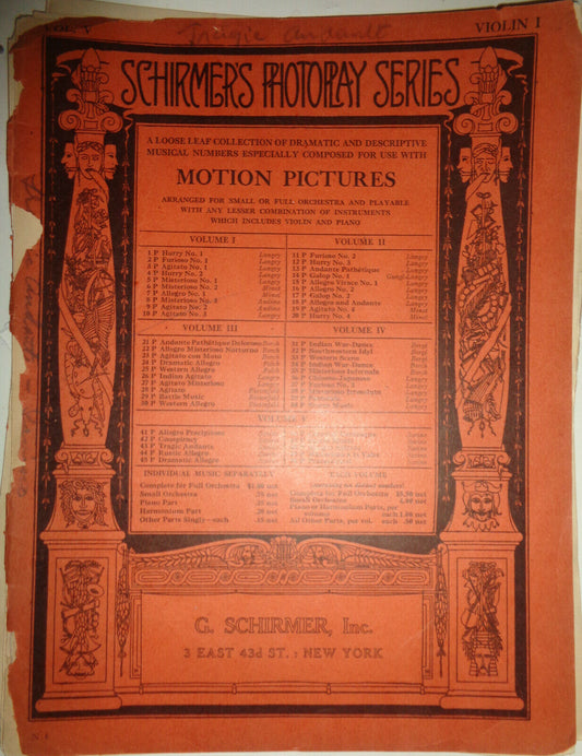 TRAGIC ANDANTE (SHIPWRECK, DESTRUCTION TERROR), by Domenico Savino 1923 for orch