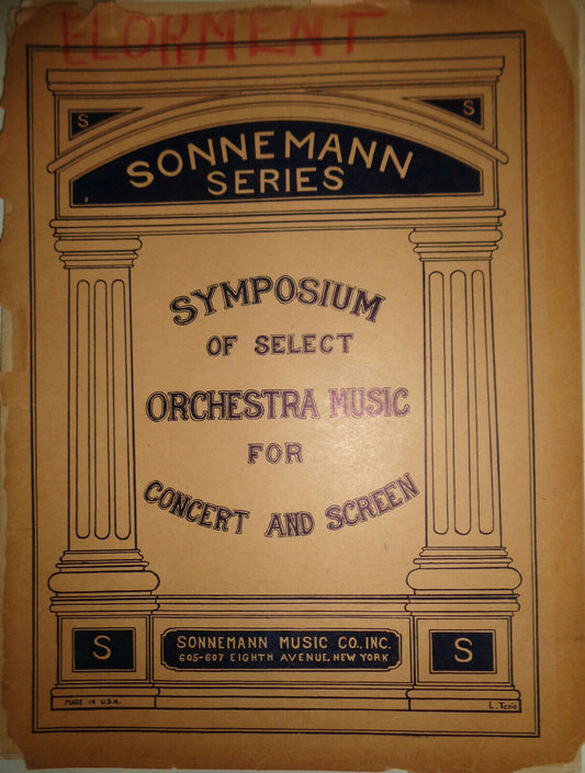 ELOPEMENT - A JOYFUL HURRY, BY DANTE CARROZZINI - 1926,  FOR ORCHESTRA