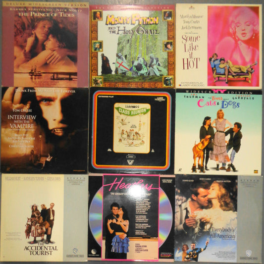 9 Laserdisc Lot: Prince Of Tides Monty Python Some Like It Hot Interview Vampire
