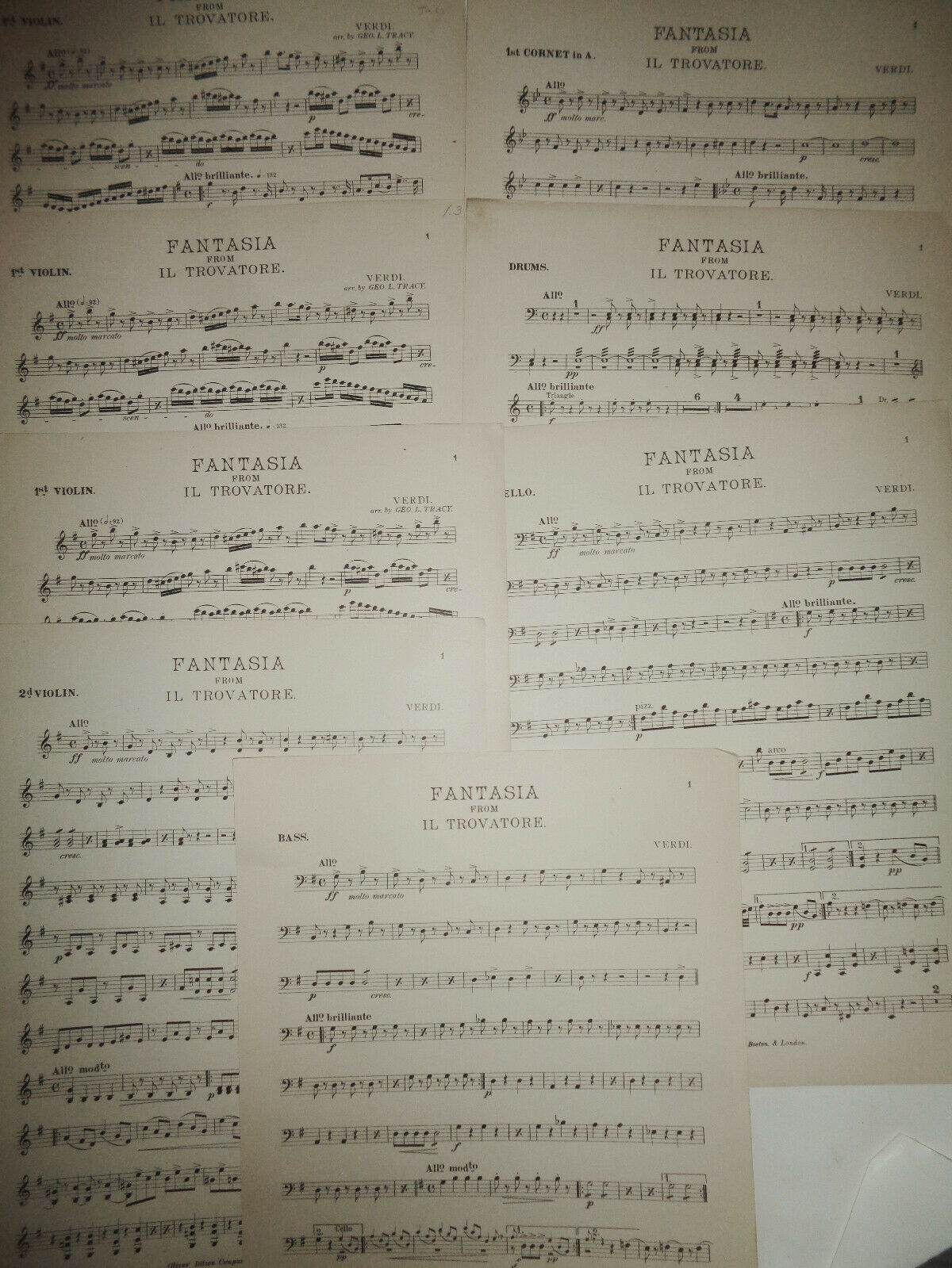 VERDI - FANTASIA - FROM IL TROVATORE - 1897, FOR ORCHESTRA