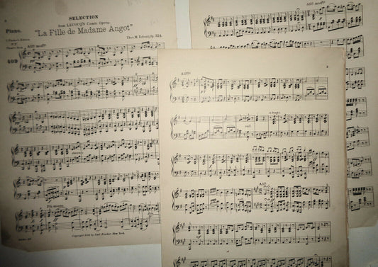 SELECTION FROM LECOCQ'S COMIC OPERA: LA FILLE DE MADAME ANGOT 1896 for orchestra