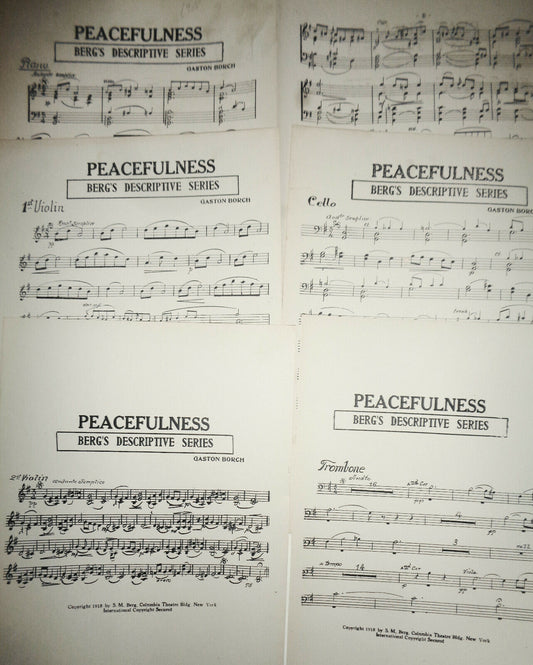 PEACEFULNESS - by Gaston Borch. 1918, for orchestra.