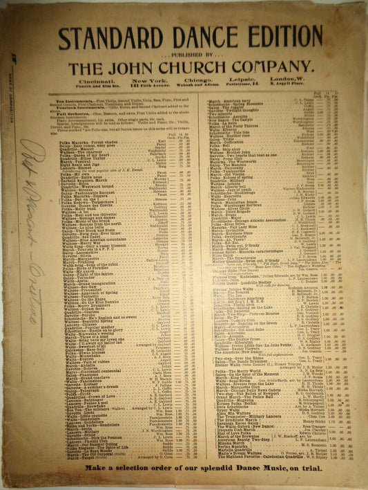 POET AND PEASANT - OVERTURE, BY F. von SUPPE - 1899 - music score for orchestra