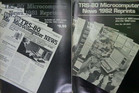 Radio Shack TRS-80 Microcomputer News Reprints:1981 & 1982 - 2 books