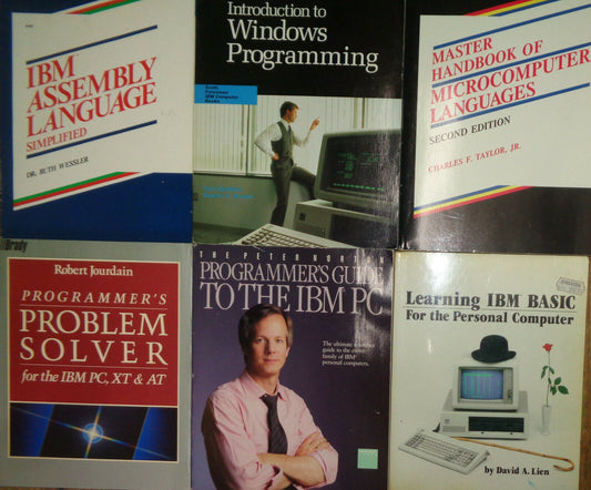 IBM PC Programming - 6 books : Windows,  Assembly, Basic, Problem solving ...