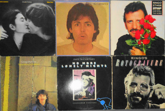 6 Beatles solo vinyl LP albums lot