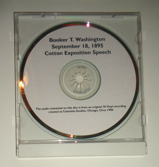Rare Booker T. Washington Cotton Exposition Speech September 18, 1895 CD. New.
