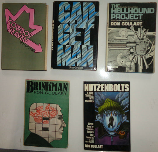 5 Ron Goulart 1sts -Cowboy Heaven Nutzenbolts Brinkman Gadget Man Hellhound Proj