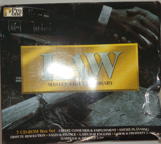 Pro One Law Master Edition Library - 7 CD ROM Set - Home Learning Software