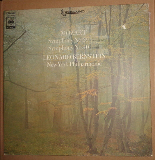 MOZART: SYMPHONY NO. 39, 40 - LP - Leonard Bernstein, NY Phil. Japan pressing