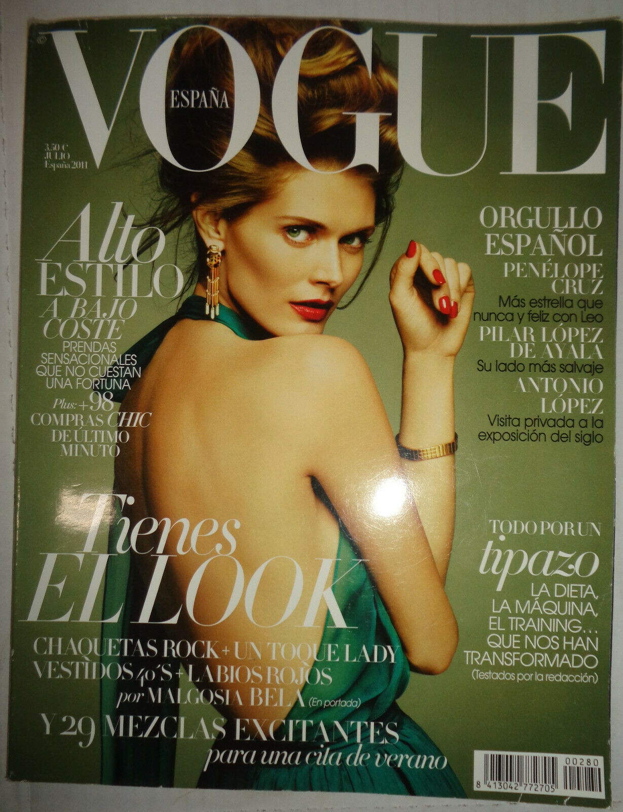 Vogue España July 2011. No. 280  : Malgosia Bela by Greg Kadel on cover