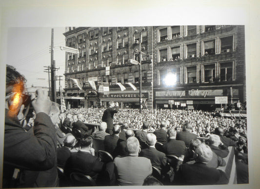 1962 President Kennedy Photo: Washington, PA : Fiery speech to 30,000
