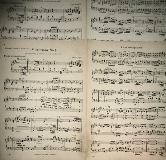 MISTERIOSO NO. 1 by Otto Langley -1915 for orchestra-SCHIRMER'S PHOTOPLAY SERIES