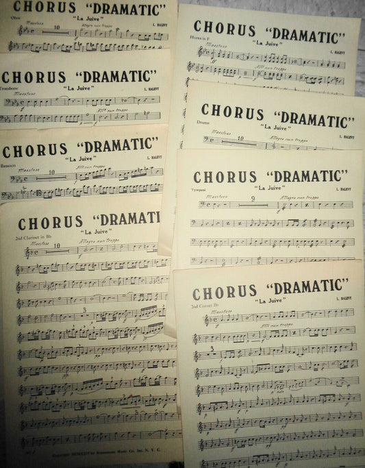 LA JUIVE - CHORUS "DRAMATIC", BY HALEVY.  1924, FOR ORCHESTRA