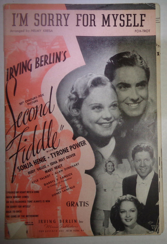 I'M SORRY FOR MYSELF - FOX TROT - SHEET MUSIC FOR ORCHESTRA - 1939