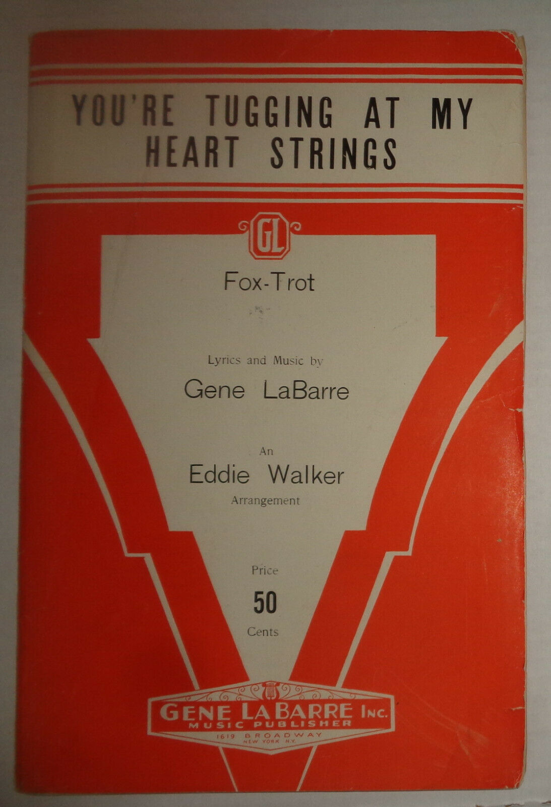 YOU'RE TUGGING AT MY HEART STRINGS - FOX TROT - SHEET MUSIC FOR ORCHESTRA - 1935