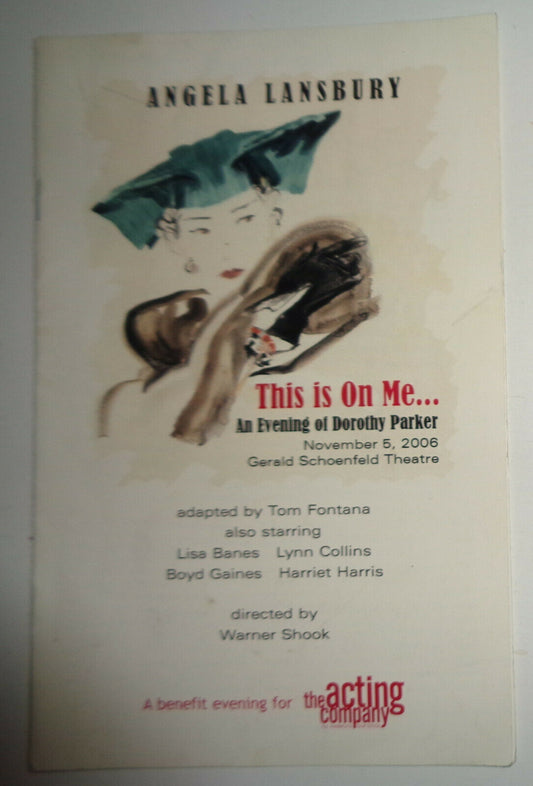 Angela Lansbury - This Is On Me - An Evening of Dorothy Parker - 2006 Schoenfeld