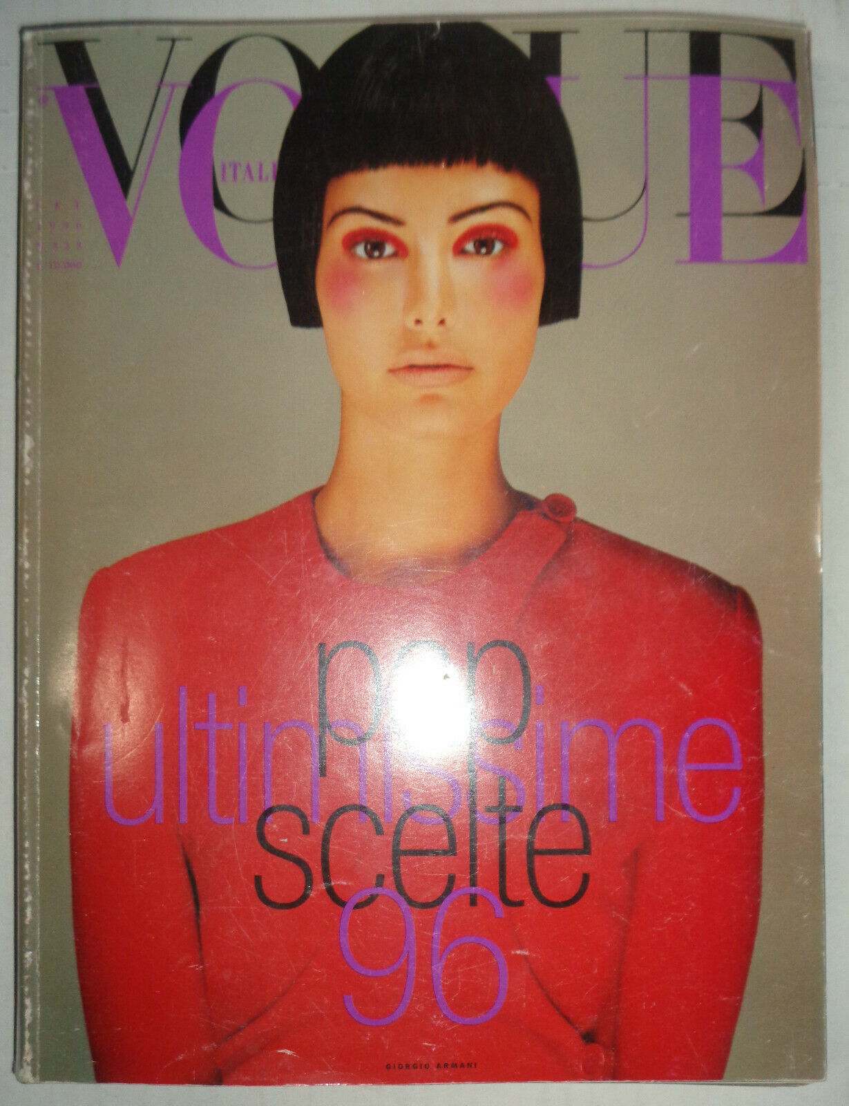 Vogue Italia September 1996 Elsa Benitez on cover; Helmut Newton - No. 553