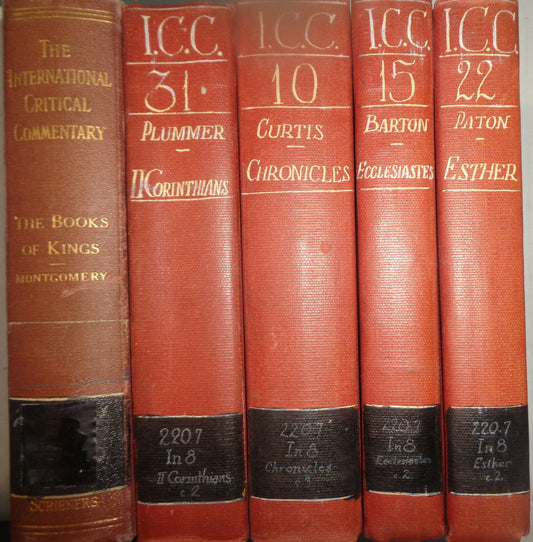 ICC Bible Commentary Lot of 5: Kings Esther Corinthians Ecclesiastes Chronicles