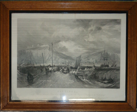 Hastings from the Sea, by J M W Turner - 1851  Original, framed.