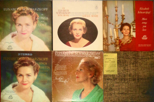ELISABETH SCHWARZKOPF 6 LPs Lot - Songs You Love, Operatta, Der Rosenkavalier..