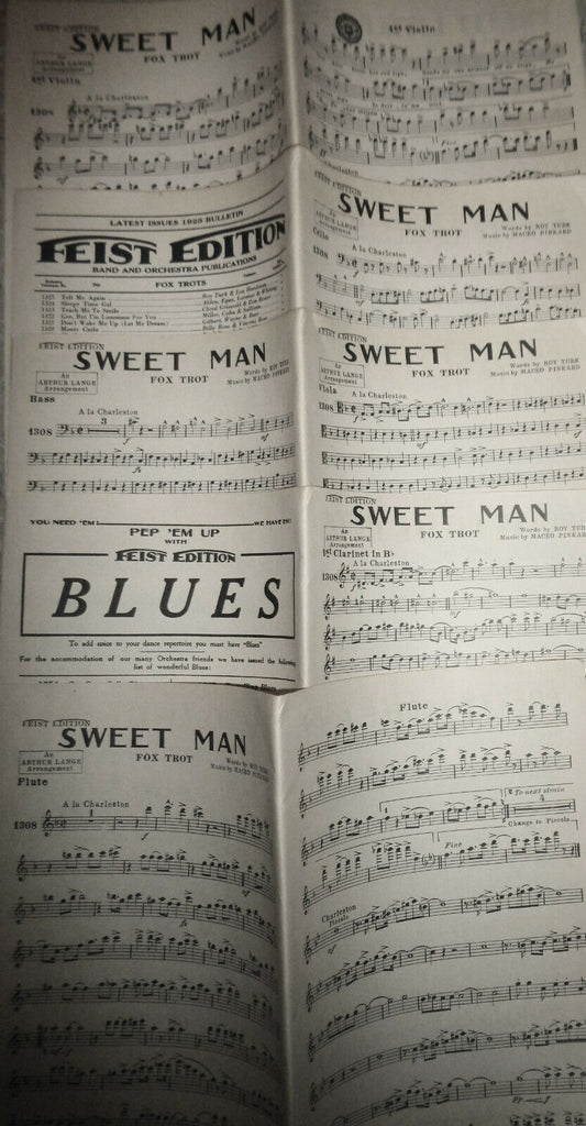 Sweet Man by Roy Turk, M Pinkard / Pretty Little Baby by Silvers -1926 orchestra