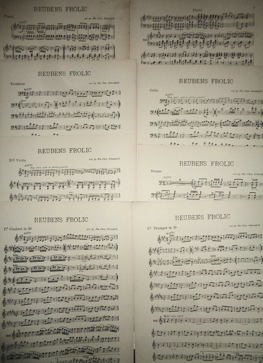 REUBENS FROLIC, BY WM. CHAS SCHOENFELD - 1922 - FOR ORCHESTRA