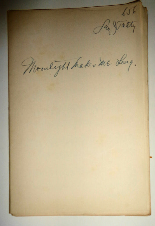 Moonlight makes me long for you, by Frank H. Gillespie. 1924. For orchestra