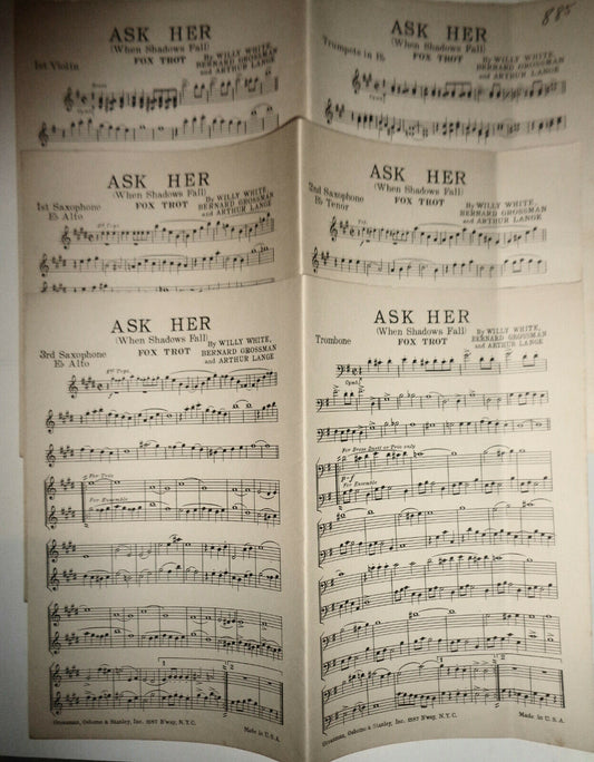 Ask Her by Willy White & My Desire by Charles Wakefield Cadman - 1925 orchestra