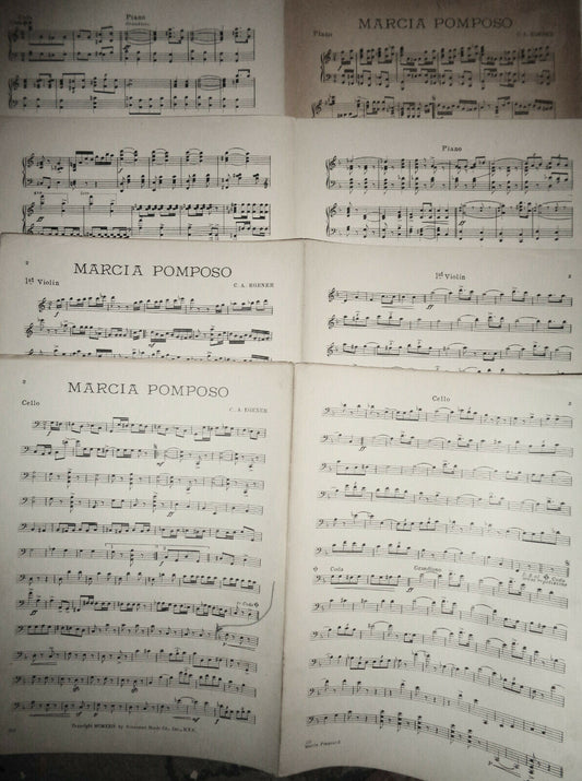 MARCIA POMPOSO, BY C. A. EGENER - 1924, FOR ORCHESTRA