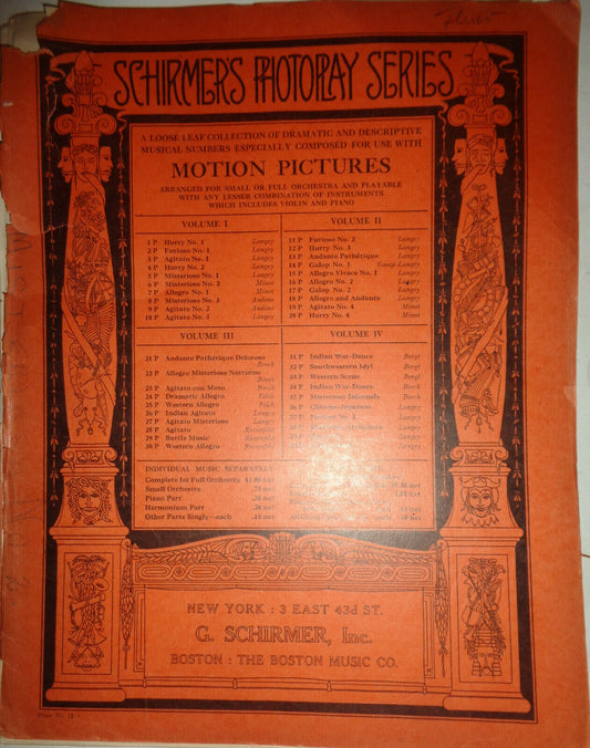 MISTERIOSO NO. 2 FOR DARK SCENES, BURGLARIES.  By Adolf Minot 1915 for orchestra
