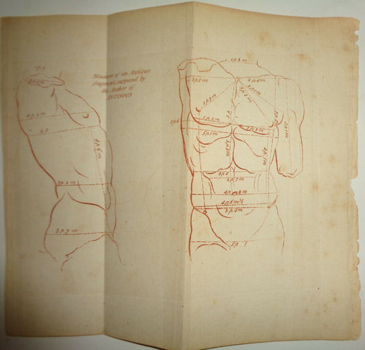 1786 - Measures of an Antique fragment ...  plate from The Artist's Repository