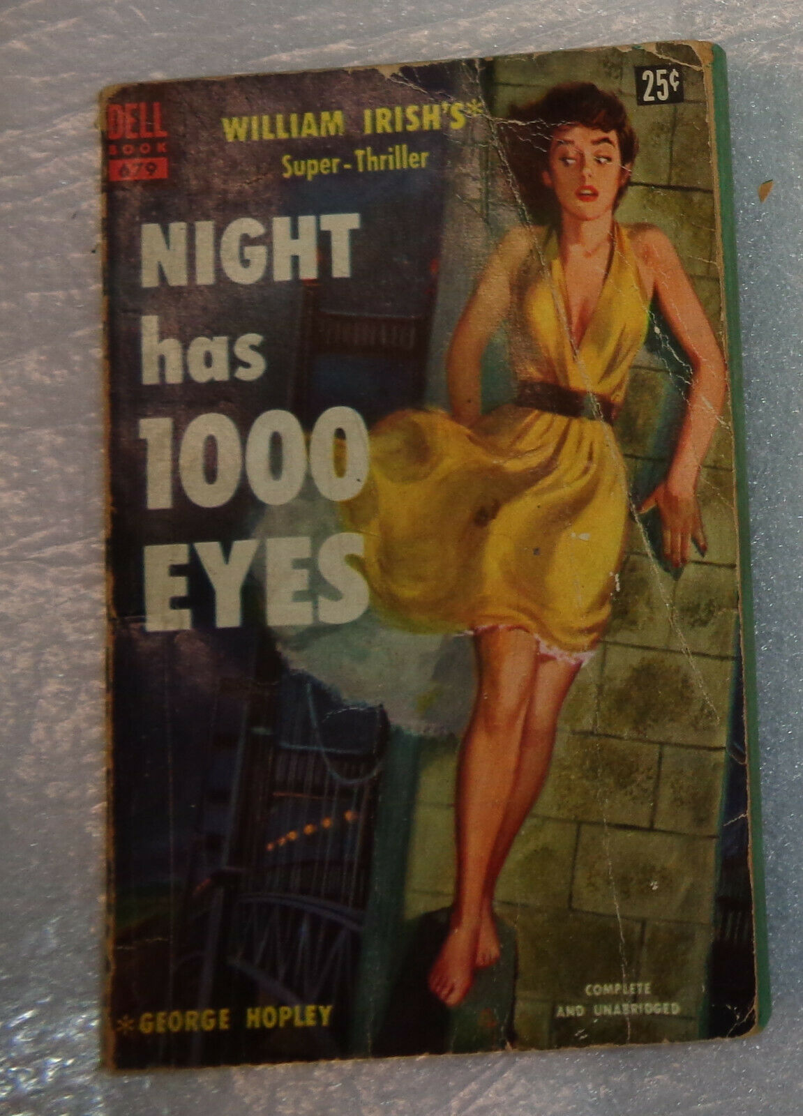 Night has a Thousand Eyes by William Irish (George Hopley)  Dell 679 [1953]