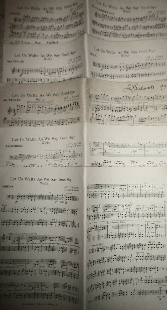 Let Us Waltz As We Say Good-Bye / If You Leave Me I'll Never Cry -1925 orchestra