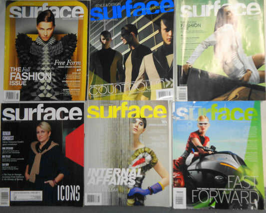 Surface Magazine Lot of 6  : #s 64, 70, 74, 75, 77,  & Icons Issue Feb 2011