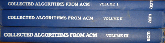 Collected algorithms from ACM, Volumes 1, 2 & 3  -  Hardcovers, 1980-83