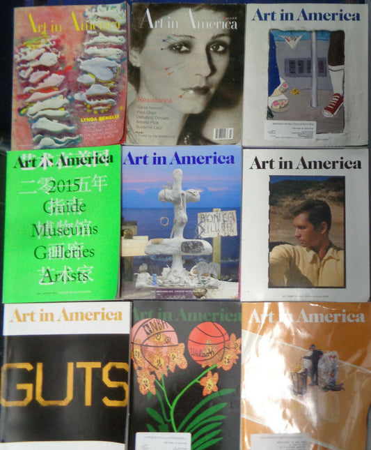 Art in America lot of 9 issues, 2009-2017 - Cy Twombly, Picasso Symposium, etc